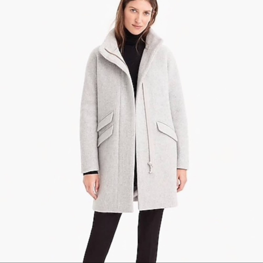 J. Crew Italian Stadium Cloth Wool Cocoon Coat